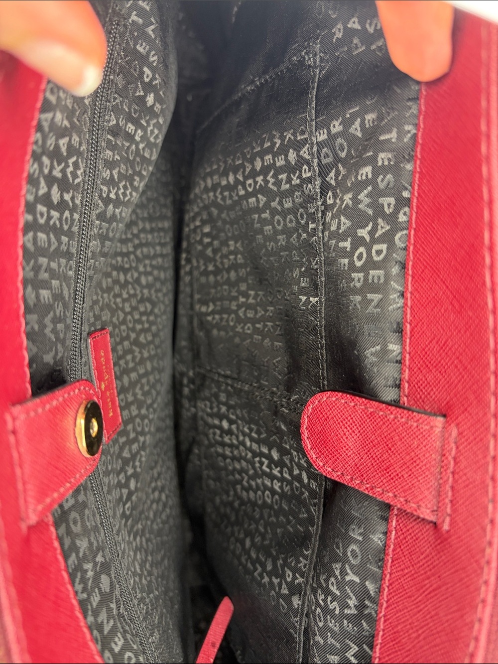 kate spade burgundy bow satchel with matching wallet - Picture 3 of 4
